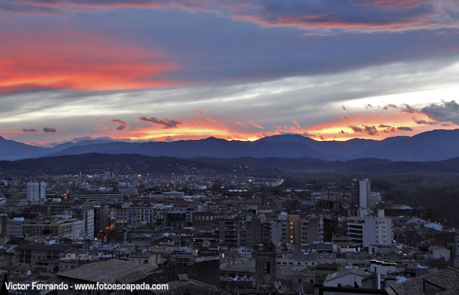 Puesta de sol en Girona