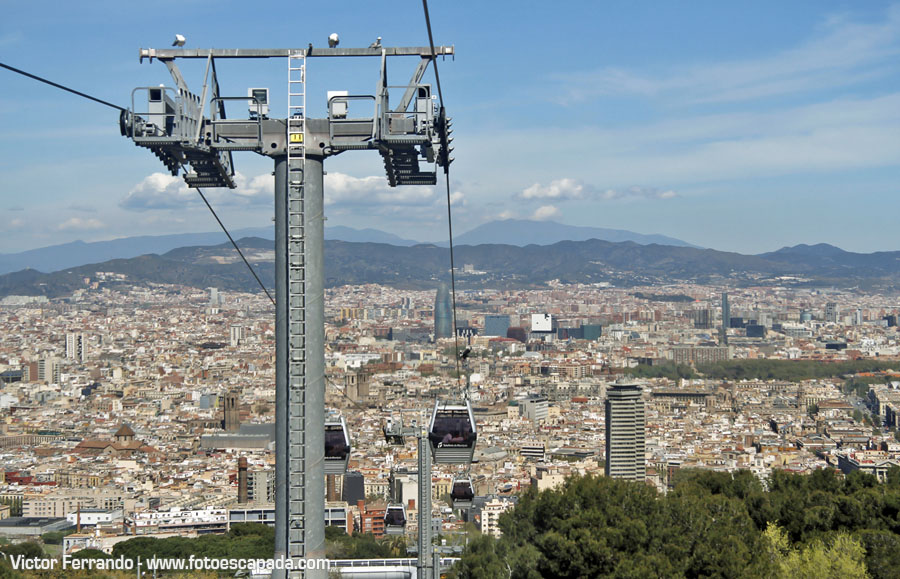 Vistas de Barcelona desde el Teleférico