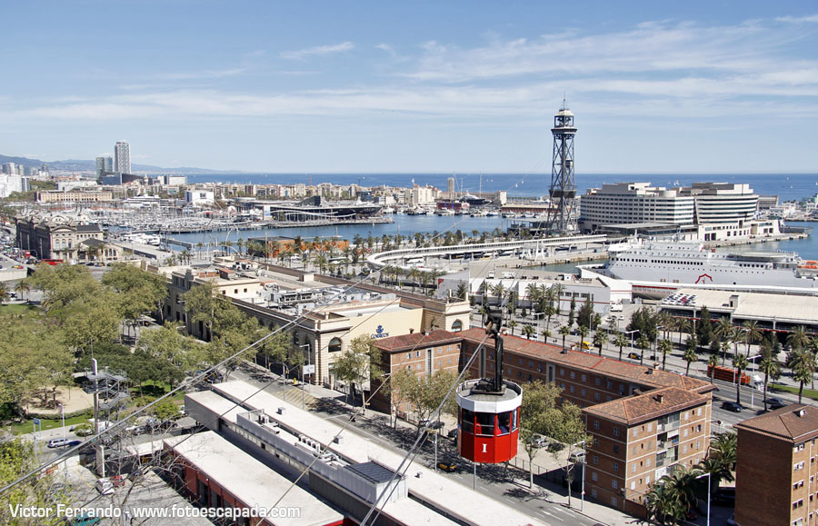 Vistas de Barcelona desde el Teleférico